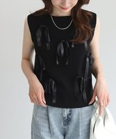 【ピエロ/Pierrot】のリボンモチーフノースリーブニット 人気、トレンドファッション・服の通販 founy(ファニー) ファッション Fashion レディースファッション WOMEN トップス・カットソー Tops/Tshirt ニット Knit Tops キャミソール / ノースリーブ No Sleeves 送料無料 Free Shipping 2025年 2025 2025春夏・S/S Ss,Spring/Summer,2025 スラックス Slacks デニム Denim フェミニン Feminine フロント Front プチプライス・低価格 Affordable モチーフ Motif リボン Ribbon 夏 Summer |ID:prp329100004564020