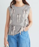 【ピエロ/Pierrot】のリボンモチーフノースリーブニット 人気、トレンドファッション・服の通販 founy(ファニー) ファッション Fashion レディースファッション WOMEN トップス・カットソー Tops/Tshirt ニット Knit Tops キャミソール / ノースリーブ No Sleeves 送料無料 Free Shipping 2025年 2025 2025春夏・S/S Ss,Spring/Summer,2025 スラックス Slacks デニム Denim フェミニン Feminine フロント Front プチプライス・低価格 Affordable モチーフ Motif リボン Ribbon 夏 Summer thumbnail 157cm / 杢ライトグレー / M|ID: prp329100004564020 ipo3291000000032275481