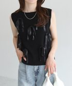 【ピエロ/Pierrot】のリボンモチーフノースリーブニット 163cm / ブラック / M|ID: prp329100004564020 ipo3291000000032488729