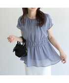 【ピエロ/Pierrot】の【機能インナー付き】ウエストシャーリングシフォンブラウス【UVカット・接触冷感】 人気、トレンドファッション・服の通販 founy(ファニー) ファッション Fashion レディースファッション Fashion for Women トップス・カットソー Cut & Sew Tops シャツ・ブラウス・オフィスカジュアル Elegant Blouses & Button-Ups 送料無料 Free Shipping インナー Innerwear カットソー Cut and Sewn Top シフォン Chiffon, Lightweight Fabric シャーリング Shirring, Ruched ドッキング Docking, Mixed Material プチプライス・低価格 Affordable / Budget Price ミックス Mix, Mixed Style 吸水 Absorbent, Quick-Dry 夏 Summer 抗菌 Antibacterial, Bacteria-Resistant thumbnail 163cm / スモークブルー / M|ID: prp329100004564021 ipo3291000000033345571