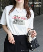 【ピエロ/Pierrot】の【EMILY IN PARIS】ロゴTシャツ 人気、トレンドファッション・服の通販 founy(ファニー) ファッション Fashion レディースファッション WOMEN トップス・カットソー Tops/Tshirt シャツ/ブラウス Shirts/Blouses ロング / Tシャツ T-Shirts 2025年 2025 2025春夏・S/S Ss,Spring/Summer,2025 シンプル Simple デニム Denim プチプライス・低価格 Affordable プリント Print thumbnail 【EMILY IN PARIS】ロゴTシャツ|ID: prp329100004564030 ipo3291000000032275526