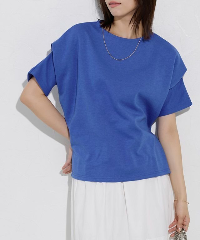 【ピエロ/Pierrot】のポンチタックドルマンプルオーバー インテリア・キッズ・メンズ・レディースファッション・服の通販 founy(ファニー) 　ファッション　Fashion　レディースファッション　Fashion for Women　トップス・カットソー　Cut & Sew Tops　カジュアルプルオーバー・ニットトップス　Pullovers & Knit Tops / Casual Pullovers　プチプライス・低価格　Affordable / Budget Price　167cm / ブルー / M|ID: prp329100004564032 ipo3291000000035516594