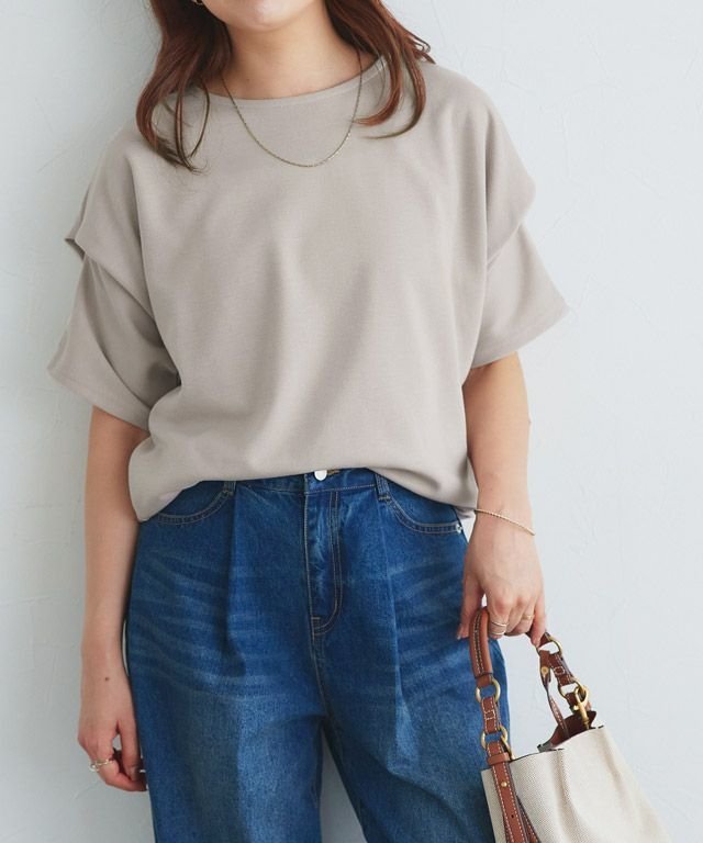 【ピエロ/Pierrot】のポンチタックドルマンプルオーバー インテリア・キッズ・メンズ・レディースファッション・服の通販 founy(ファニー) 　ファッション　Fashion　レディースファッション　Fashion for Women　トップス・カットソー　Cut & Sew Tops　カジュアルプルオーバー・ニットトップス　Pullovers & Knit Tops / Casual Pullovers　プチプライス・低価格　Affordable / Budget Price　157cm / グレージュ / M|ID: prp329100004564032 ipo3291000000035516595