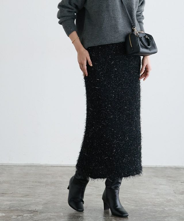 【ピエロ/Pierrot】のラメシャギーニットスカート 人気、トレンドファッション・服の通販 founy(ファニー) 　ファッション　Fashion　レディースファッション　WOMEN　スカート　Skirt　シンプル　Simple　プチプライス・低価格　Affordable　エレガント 上品　Elegant　 other-1|ID: prp329100004568969 ipo3291000000032324356