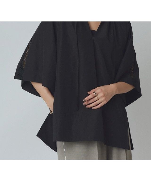【ピエロ/Pierrot】のRASW フリルネックレースブラウス インテリア・キッズ・メンズ・レディースファッション・服の通販 founy(ファニー) 　ファッション　Fashion　レディースファッション　WOMEN　トップス・カットソー　Tops/Tshirt　シャツ/ブラウス　Shirts/Blouses　送料無料　Free Shipping　2025年　2025　2025春夏・S/S　Ss,Spring/Summer,2025　クラシカル　Classical　スリーブ　Sleeve　フリル　Frills　プチプライス・低価格　Affordable　レース　Race　ワイド　Wide　エレガント 上品　Elegant　166cm / ブラック / M|ID: prp329100004572064 ipo3291000000032353463