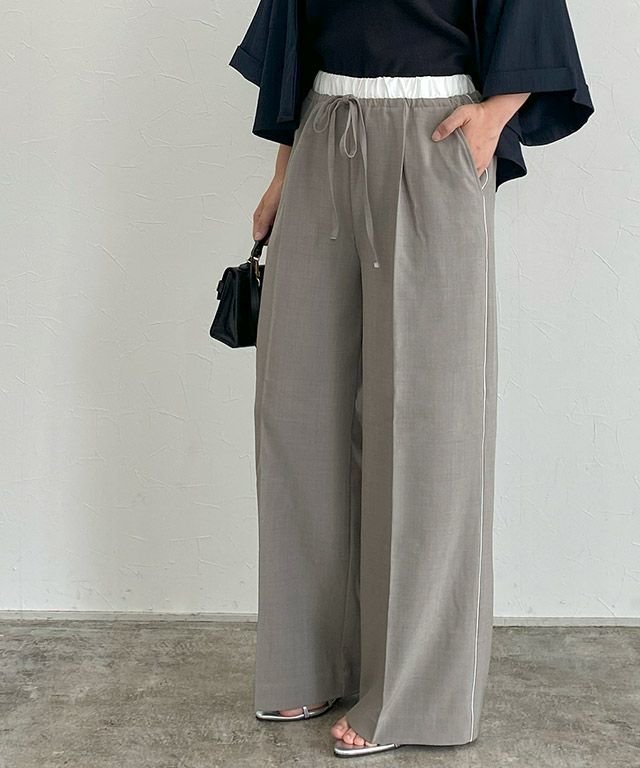 【ピエロ/Pierrot】のRASW ダブルウエストサイドラインパンツ インテリア・キッズ・メンズ・レディースファッション・服の通販 founy(ファニー) https://founy.com/ ファッション Fashion レディースファッション Fashion for Women パンツ Pants & Trousers ストレート Straight, Straight Cut トレンド Trend, Trending Now ドレープ Drape, Draping Fabric ドローストリング Drawstring, Pull Cord プチプライス・低価格 Affordable / Budget Price |ID: prp329100004572065 ipo3291000000032353471