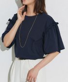 【ピエロ/Pierrot】のドライタッチフリルギャザースリーブTシャツ 人気、トレンドファッション・服の通販 founy(ファニー) ファッション Fashion レディースファッション WOMEN トップス・カットソー Tops/Tshirt シャツ/ブラウス Shirts/Blouses ロング / Tシャツ T-Shirts 送料無料 Free Shipping 2025年 2025 2025春夏・S/S Ss,Spring/Summer,2025 ギャザー Gather フリル Frills フレア Flare プチプライス・低価格 Affordable 吸水 Water Absorption 夏 Summer thumbnail 167cm / ネイビー / M|ID: prp329100004573267 ipo3291000000032366312