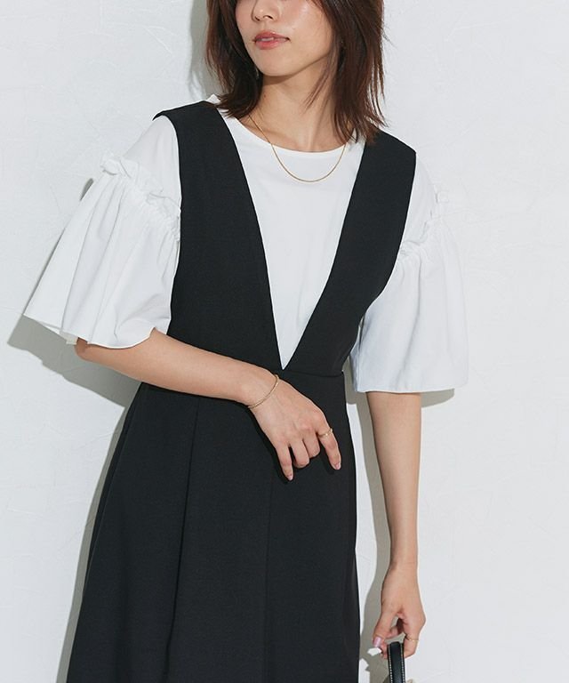 【ピエロ/Pierrot】のドライタッチフリルギャザースリーブTシャツ インテリア・キッズ・メンズ・レディースファッション・服の通販 founy(ファニー) 　ファッション　Fashion　レディースファッション　Fashion for Women　トップス・カットソー　Cut & Sew Tops　シャツ・ブラウス・オフィスカジュアル　Elegant Blouses & Button-Ups　ロングTシャツ・Tシャツ　Longline T-Shirts & Tees　ギャザー　Gathered, Ruffled　フリル　Frill, Ruffle　フレア　Flare, Flared　プチプライス・低価格　Affordable / Budget Price　吸水　Absorbent, Quick-Dry　夏　Summer　167cm / オフホワイト / M|ID: prp329100004573267 ipo3291000000035495166