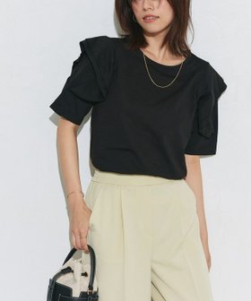 【ピエロ/Pierrot】 ドライタッチラッフルフリルスリーブTシャツ人気、トレンドファッション・服の通販 founy(ファニー) ファッション Fashion レディースファッション WOMEN トップス・カットソー Tops/Tshirt シャツ/ブラウス Shirts/Blouses ロング / Tシャツ T-Shirts 送料無料 Free Shipping 2025年 2025 2025春夏・S/S Ss,Spring/Summer,2025 シンプル Simple プチプライス・低価格 Affordable 吸水 Water Absorption 夏 Summer |ID:prp329100004573268