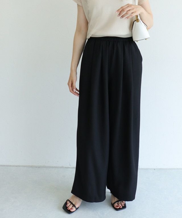 【ピエロ/Pierrot】の接触冷感リネンライクタックワイドパンツ インテリア・キッズ・メンズ・レディースファッション・服の通販 founy(ファニー) https://founy.com/ ファッション Fashion レディースファッション Fashion for Women パンツ Pants & Trousers ギャザー Gathered, Ruffled プチプライス・低価格 Affordable / Budget Price リラックス Relax, Relaxed Fit ワイド Wide, Wide Fit 夏 Summer |ID: prp329100004576860 ipo3291000000035621150