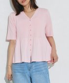 【ピエロ/Pierrot】のペプラムニットカーディガン 167cm / パウダーピンク / M|ID: prp329100004580610 ipo3291000000036317185