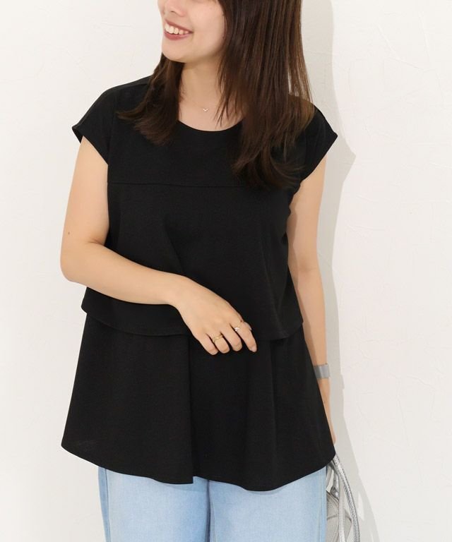 【ピエロ/Pierrot】のひんやりシルキーティアードフリルカットソー 人気、トレンドファッション・服の通販 founy(ファニー) 　ファッション　Fashion　レディースファッション　WOMEN　トップス・カットソー　Tops/Tshirt　カットソー　Cut and Sewn　送料無料　Free Shipping　2025年　2025　2025春夏・S/S　Ss,Spring/Summer,2025　カットソー　Cut And Sew　スリーブ　Sleeve　フレンチ　French　プチプライス・低価格　Affordable　 other-1|ID: prp329100004584669 ipo3291000000032503169