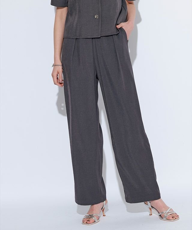 【ピエロ/Pierrot】のECLAM タックストレートパンツ インテリア・キッズ・メンズ・レディースファッション・服の通販 founy(ファニー) 　ファッション　Fashion　レディースファッション　Fashion for Women　パンツ　Pants & Trousers　おすすめ　Recommended / Our Picks　カットソー　Cut and Sewn Top　ジャケット　Jacket, Outerwear　ストレート　Straight, Straight Cut　セットアップ　Set-Up, Coordinated Outfit　バランス　Balance, Style Balance　フロント　Front, Front Design　プチプライス・低価格　Affordable / Budget Price　[ECLAM] タックストレートパンツ|ID: prp329100004587748 ipo3291000000032538553