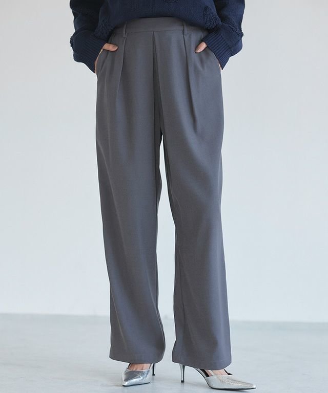 【ピエロ/Pierrot】のECLAM タックストレートパンツ インテリア・キッズ・メンズ・レディースファッション・服の通販 founy(ファニー) 　ファッション　Fashion　レディースファッション　Fashion for Women　パンツ　Pants & Trousers　おすすめ　Recommended / Our Picks　カットソー　Cut and Sewn Top　ジャケット　Jacket, Outerwear　ストレート　Straight, Straight Cut　セットアップ　Set-Up, Coordinated Outfit　バランス　Balance, Style Balance　フロント　Front, Front Design　プチプライス・低価格　Affordable / Budget Price　[ECLAM] タックストレートパンツ|ID: prp329100004587748 ipo3291000000035621166