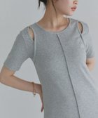 【ピエロ/Pierrot】のECLAM リブカットソーレイヤード風ワンピース 163cm / 杢グレー / FREE|ID: prp329100004587757 ipo3291000000032538606