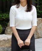 【ピエロ/Pierrot】のボタンが選べるリブポロニット 人気、トレンドファッション・服の通販 founy(ファニー) ファッション Fashion レディースファッション Fashion for Women トップス・カットソー Cut & Sew Tops ニット Knit Tops & Sweaters ウォッシャブル Machine Washable シンプル Simple, Minimal スタッズ Studs, Metal Accents パール Pearl, Pearl Accent プチプライス・低価格 Affordable / Budget Price 夏 Summer 春 Spring thumbnail 150cm / パールボタン / オフホワイト / M|ID: prp329100004587762 ipo3291000000036127337