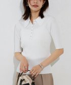 【ピエロ/Pierrot】のボタンが選べるリブポロニット 人気、トレンドファッション・服の通販 founy(ファニー) ファッション Fashion レディースファッション Fashion for Women トップス・カットソー Cut & Sew Tops ニット Knit Tops & Sweaters ウォッシャブル Machine Washable シンプル Simple, Minimal スタッズ Studs, Metal Accents パール Pearl, Pearl Accent プチプライス・低価格 Affordable / Budget Price 夏 Summer 春 Spring thumbnail 167cm / スタッズボタン / オフホワイト / M|ID: prp329100004587762 ipo3291000000036127343