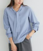 【ピエロ/Pierrot】のタイデザインTブラウス 人気、トレンドファッション・服の通販 founy(ファニー) ファッション Fashion レディースファッション Ladies' Fashion Online トップス・カットソー Tops/Tshirt シャツ/ブラウス Shirts/Blouses 送料無料 Free Shipping カットソー Cut And Sew カフス Cuffs シンプル Simple ジョーゼット Georgette スリーブ Sleeve プチプライス・低価格 Affordable thumbnail ブルー|ID: prp329100004590743 ipo3291000000032576120