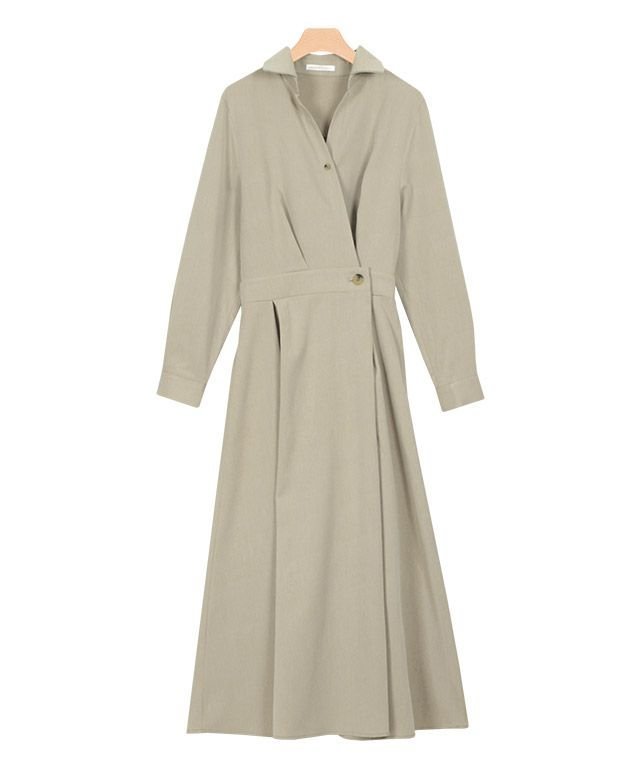 【ピエロ/Pierrot】のセットアップ風シャツワンピース インテリア・キッズ・メンズ・レディースファッション・服の通販 founy(ファニー) 　ファッション　Fashion　レディースファッション　Ladies' Fashion Online　ワンピース　Dress　シャツワンピース　Shirt Dresses　セットアップ　Set Up　プチプライス・低価格　Affordable　ラップ　Wrap　ベージュ|ID: prp329100004591490 ipo3291000000032589071