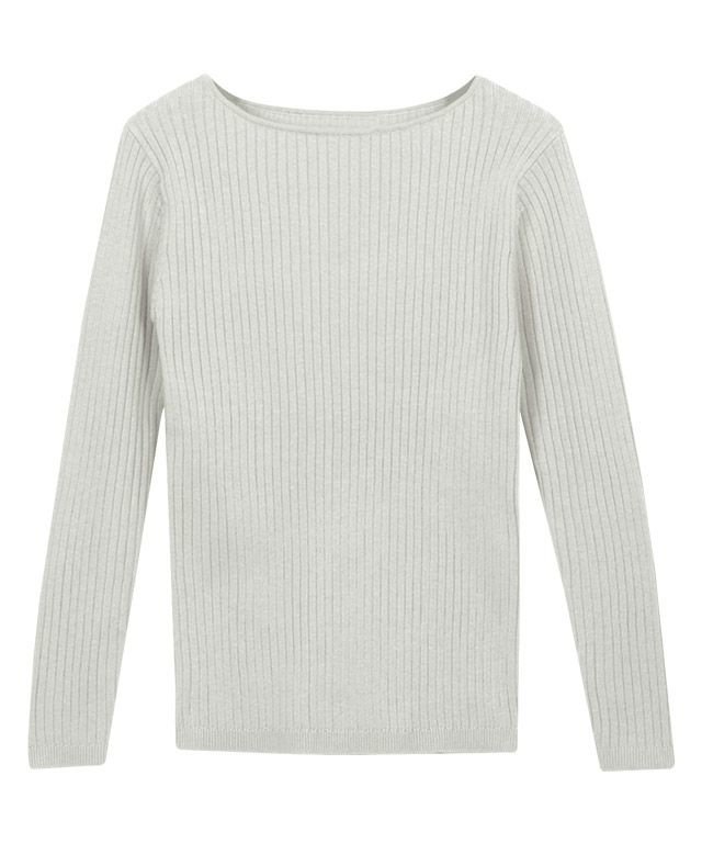 【ピエロ/Pierrot】の選べるネック綿混リブニット インテリア・キッズ・メンズ・レディースファッション・服の通販 founy(ファニー) 　ファッション　Fashion　レディースファッション　Ladies' Fashion Online　トップス・カットソー　Tops/Tshirt　ニット　Knit Tops　シンプル　Simple　プチプライス・低価格　Affordable　リブニット　Rib Knit　エレガント 上品　Elegant　シルバーグレー|ID: prp329100004591492 ipo3291000000032589083