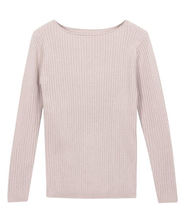 【ピエロ/Pierrot】の選べるネック綿混リブニット インテリア・キッズ・メンズ・レディースファッション・服の通販 founy(ファニー) 　ファッション　Fashion　レディースファッション　Ladies' Fashion Online　トップス・カットソー　Tops/Tshirt　ニット　Knit Tops　シンプル　Simple　プチプライス・低価格　Affordable　リブニット　Rib Knit　エレガント 上品　Elegant　ダスティピンク|ID: prp329100004591492 ipo3291000000032589087