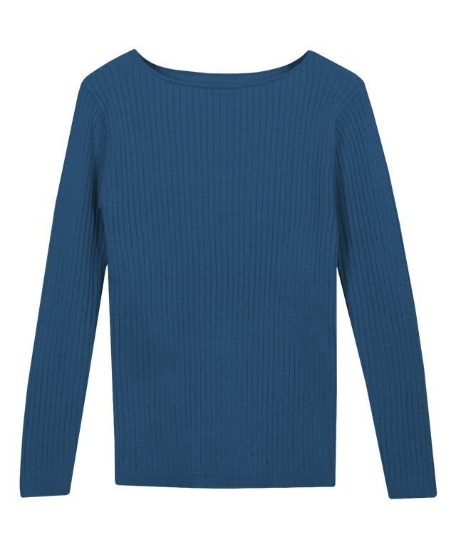 【ピエロ/Pierrot】の選べるネック綿混リブニット インテリア・キッズ・メンズ・レディースファッション・服の通販 founy(ファニー) 　ファッション　Fashion　レディースファッション　Ladies' Fashion Online　トップス・カットソー　Tops/Tshirt　ニット　Knit Tops　シンプル　Simple　プチプライス・低価格　Affordable　リブニット　Rib Knit　エレガント 上品　Elegant　インディゴブルー|ID: prp329100004591492 ipo3291000000032589091