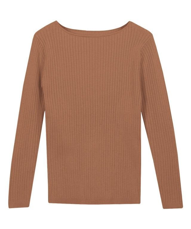 【ピエロ/Pierrot】の選べるネック綿混リブニット インテリア・キッズ・メンズ・レディースファッション・服の通販 founy(ファニー) 　ファッション　Fashion　レディースファッション　Ladies' Fashion Online　トップス・カットソー　Tops/Tshirt　ニット　Knit Tops　シンプル　Simple　プチプライス・低価格　Affordable　リブニット　Rib Knit　エレガント 上品　Elegant　テラコッタオレンジ|ID: prp329100004591492 ipo3291000000032589092