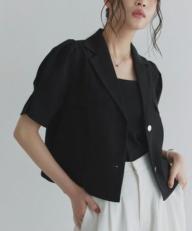 【ピエロ/Pierrot】 ECLAM パフスリーブテーラードジャケット人気、トレンドファッション・服の通販 founy(ファニー) ファッション Fashion レディースファッション Ladies' Fashion Online アウター Coat Outerwear ジャケット Jackets テーラードジャケット Tailored Jackets 2025年 2025 2025春夏・S/S Ss,Spring/Summer,2025 おすすめ Recommend シルバー Silver スタイリッシュ Stylish セットアップ Set Up タンク Tank デニム Denim プチプライス・低価格 Affordable |ID:prp329100004591496