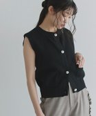 【ピエロ/Pierrot】のECLAM BIGボタンニットベスト 166cm / ブラック / M|ID: prp329100004591497 ipo3291000000036257219