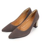 【ピエロ/Pierrot】の【アウトレットSALE!】パイソンチャンキーヒールパンプス チャコール|ID: prp329100004594430 ipo3291000000032637892