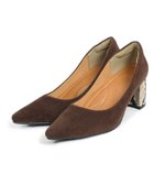 【ピエロ/Pierrot】の【アウトレットSALE!】パイソンチャンキーヒールパンプス ブラウン|ID: prp329100004594430 ipo3291000000032637894