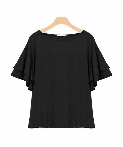 【ピエロ/Pierrot】の2typeデザインとろみ素材Tシャツ [Pierrot] 人気、トレンドファッション・服の通販 founy(ファニー) 　ファッション　Fashion　レディースファッション　Ladies' Fashion Online　トップス・カットソー　Tops/Tshirt　シャツ/ブラウス　Shirts/Blouses　ロング / Tシャツ　T-Shirts　ショルダー　Shoulder　スリーブ　Sleeve　とろみ　Thickness　デコルテ　Decolletage　ドロップ　Drop　フェミニン　Feminine　フレア　Flare　プチプライス・低価格　Affordable　おすすめ　Recommend　エレガント 上品　Elegant　 other-1|ID: prp329100004594437 ipo3291000000032637954