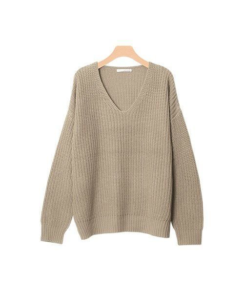 【ピエロ/Pierrot】の選べる2丈2ネックデザイン畦ニット インテリア・キッズ・メンズ・レディースファッション・服の通販 founy(ファニー) 　ファッション　Fashion　レディースファッション　Ladies' Fashion Online　トップス・カットソー　Tops/Tshirt　ニット　Knit Tops　プチプライス・低価格　Affordable　ボトム　Bottom　ミドル　Middle　ルーズ　Loose　ロング　Long　畦　Ridge　ベージュ|ID: prp329100004596398 ipo3291000000032664254
