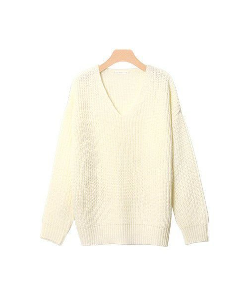 【ピエロ/Pierrot】の選べる2丈2ネックデザイン畦ニット インテリア・キッズ・メンズ・レディースファッション・服の通販 founy(ファニー) 　ファッション　Fashion　レディースファッション　Ladies' Fashion Online　トップス・カットソー　Tops/Tshirt　ニット　Knit Tops　プチプライス・低価格　Affordable　ボトム　Bottom　ミドル　Middle　ルーズ　Loose　ロング　Long　畦　Ridge　オフホワイト|ID: prp329100004596398 ipo3291000000032664255