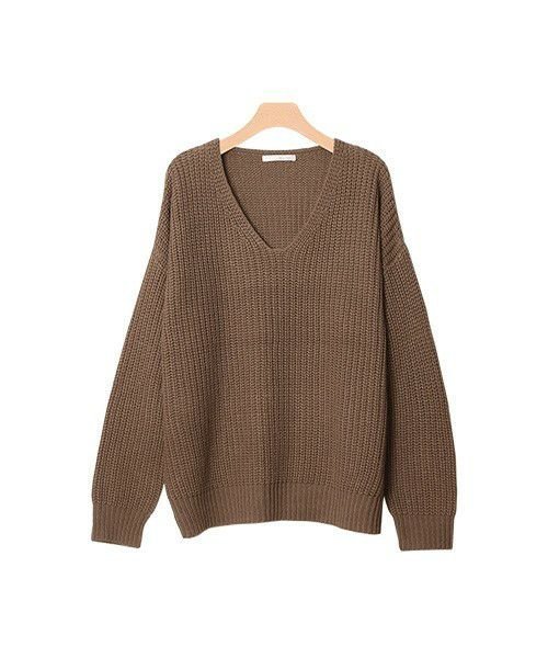 【ピエロ/Pierrot】の選べる2丈2ネックデザイン畦ニット インテリア・キッズ・メンズ・レディースファッション・服の通販 founy(ファニー) 　ファッション　Fashion　レディースファッション　Ladies' Fashion Online　トップス・カットソー　Tops/Tshirt　ニット　Knit Tops　プチプライス・低価格　Affordable　ボトム　Bottom　ミドル　Middle　ルーズ　Loose　ロング　Long　畦　Ridge　モカ|ID: prp329100004596398 ipo3291000000032664256