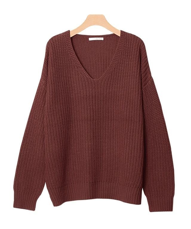 【ピエロ/Pierrot】の選べる2丈2ネックデザイン畦ニット インテリア・キッズ・メンズ・レディースファッション・服の通販 founy(ファニー) 　ファッション　Fashion　レディースファッション　Ladies' Fashion Online　トップス・カットソー　Tops/Tshirt　ニット　Knit Tops　プチプライス・低価格　Affordable　ボトム　Bottom　ミドル　Middle　ルーズ　Loose　ロング　Long　畦　Ridge　テラコッタ|ID: prp329100004596398 ipo3291000000032664259