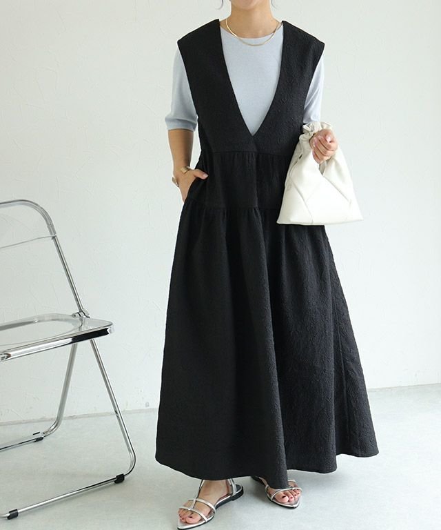 【ピエロ/Pierrot】のふくれジャカードティアードジャンパースカート 人気、トレンドファッション・服の通販 founy(ファニー) 　ファッション　Fashion　レディースファッション　Ladies' Fashion Online　スカート　Skirt　送料無料　Free Shipping　2025年　2025　2025春夏・S/S　Ss,Spring/Summer,2025　ジャカード　Jacquard　プチプライス・低価格　Affordable　 other-1|ID: prp329100004598595 ipo3291000000032687740