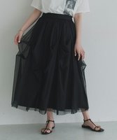 【ピエロ/Pierrot】のECLAM タックデザインチュールスカート 人気、トレンドファッション・服の通販 founy(ファニー) ファッション Fashion レディースファッション Fashion for Women スカート Skirts 送料無料 Free Shipping 2025年 2025 2025春夏・S/S Spring/Summer 2025 SS25 エアリー Airy Texture コンパクト Compact, Small Size チュール Tulip, Tulip Motif プチプライス・低価格 Affordable / Budget Price |ID:prp329100004602052