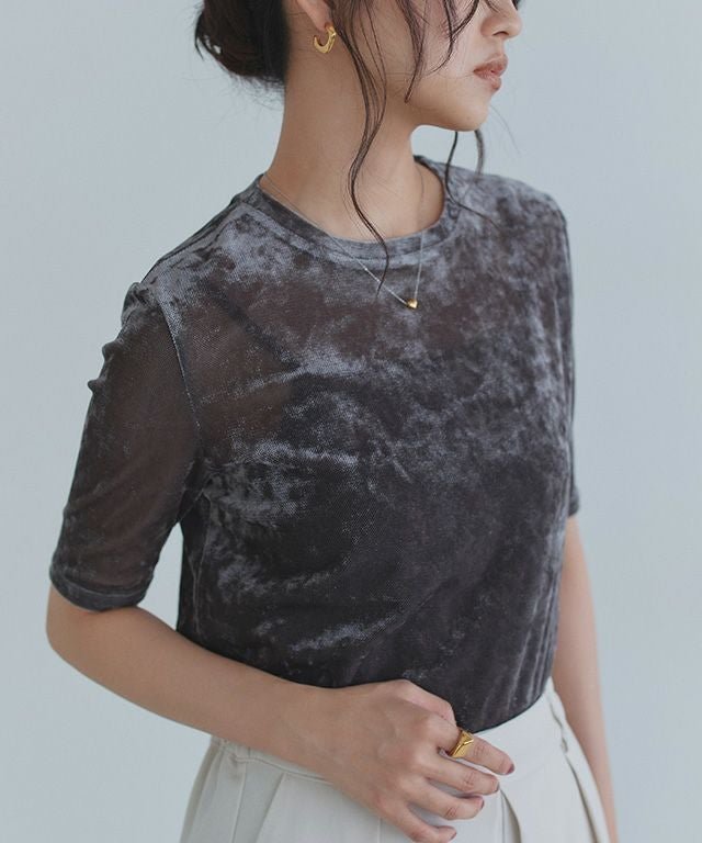 【ピエロ/Pierrot】のECLAM シアーベロアカットソー インテリア・キッズ・メンズ・レディースファッション・服の通販 founy(ファニー) https://founy.com/ ファッション Fashion レディースファッション Fashion for Women トップス・カットソー Cut & Sew Tops カットソー・ベーシックTシャツ Cut-and-Sewn Tops / Stretch Tees & Basics ベロアトップス Velour Tops / Velvet-Look Items デニム Denim, Jeans Material プチプライス・低価格 Affordable / Budget Price ベーシック Basic, Essential ワイド Wide, Wide Fit |ID: prp329100004602061 ipo3291000000036257093