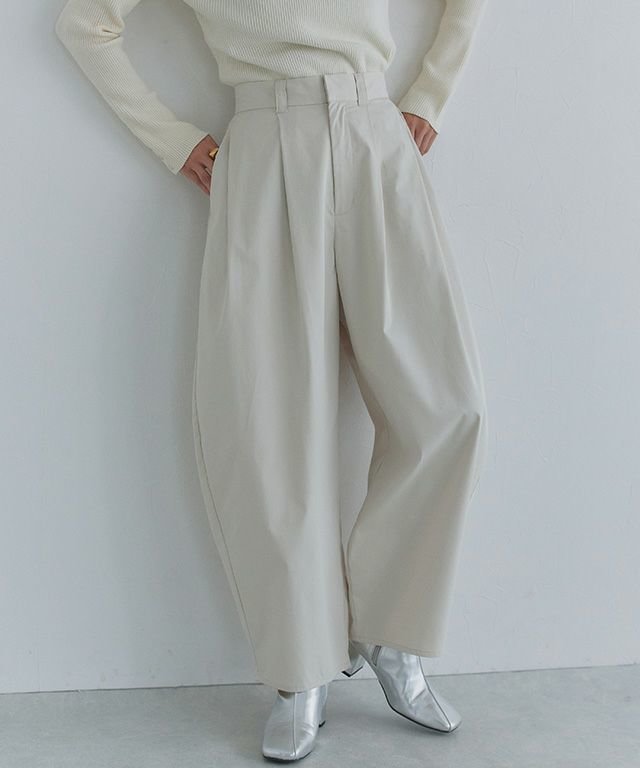 【ピエロ/Pierrot】のECLAM サイドタックコクーンパンツ インテリア・キッズ・メンズ・レディースファッション・服の通販 founy(ファニー) 　ファッション　Fashion　レディースファッション　Fashion for Women　パンツ　Pants & Trousers　スタイリッシュ　Stylish, Fashionable　トレンド　Trend, Trending Now　プチプライス・低価格　Affordable / Budget Price　163cm / ライトベージュ / M|ID: prp329100004602062 ipo3291000000035621334