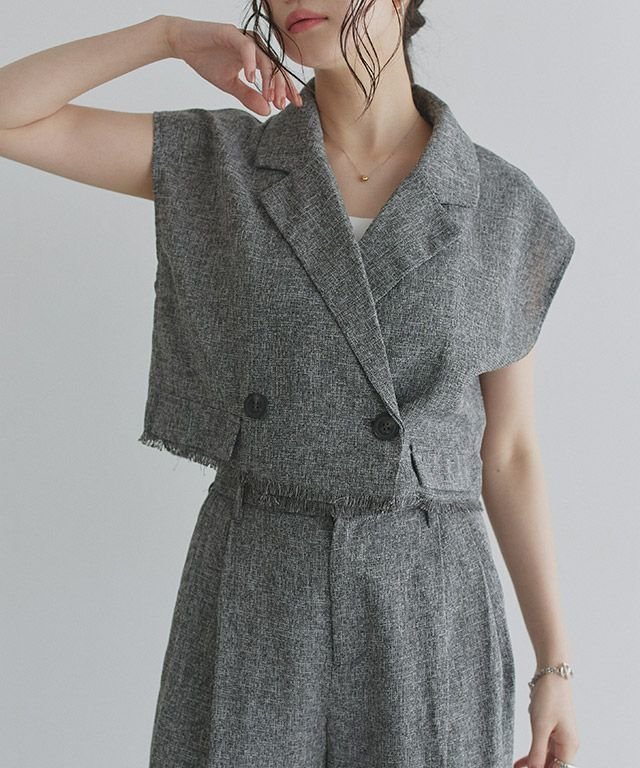 【ピエロ/Pierrot】のECLAM サマーツイードショートジャケット インテリア・キッズ・メンズ・レディースファッション・服の通販 founy(ファニー) https://founy.com/ ファッション Fashion レディースファッション Fashion for Women アウター Coat / Outerwear Collection レディースジャケット・軽アウター Jackets おすすめ Recommended / Our Picks キャミソール Camisole, Spaghetti Strap Top コンパクト Compact, Small Size サマー Summer, Summer Style ショート Short, Short Length ジャケット Jacket, Outerwear セットアップ Set-Up, Coordinated Outfit タンク Tank Top, Sleeveless Top ツイード Twill, Twill Weave テーラード Tailored, Tailored Fit バランス Balance, Style Balance フォルム Silhouette, Form プチプライス・低価格 Affordable / Budget Price |ID: prp329100004602064 ipo3291000000032720812