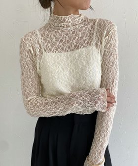【ピエロ/Pierrot】 ECLAM ストレッチレースロンT人気、トレンドファッション・服の通販 founy(ファニー) ファッション Fashion レディースファッション Fashion for Women トップス・カットソー Cut & Sew Tops ロングTシャツ・Tシャツ Longline T-Shirts & Tees 送料無料 Free Shipping 2025年 2025 2025春夏・S/S Spring/Summer 2025 SS25 カットソー Cut and Sewn Top シンプル Simple, Minimal ストレッチ Stretch, Stretchy Fabric スリーブ Sleeve, Long Sleeve / Short Sleeve ビスチェ Bustier, Corset Top フィット Fit, Slim Fit プチプライス・低価格 Affordable / Budget Price ボトルネック Bottle Neck, Mock Neck レース Lace, Lace Fabric ロング Long, Long-Length |ID:prp329100004602071