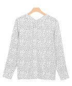 【ピエロ/Pierrot】の2wayハイネックリボンブラウス 人気、トレンドファッション・服の通販 founy(ファニー) ファッション Fashion レディースファッション Fashion for Women トップス・カットソー Cut & Sew Tops シャツ・ブラウス・オフィスカジュアル Elegant Blouses & Button-Ups カフス Cuff Design シンプル Simple, Minimal スリーブ Sleeve, Long Sleeve / Short Sleeve ドット Polka Dot, Dot Pattern フェミニン Feminine, Girly プチプライス・低価格 Affordable / Budget Price リボン Ribbon, Bow 無地 Plain, Solid Color thumbnail ドット/オフホワイト|ID: prp329100004610064 ipo3291000000032979493