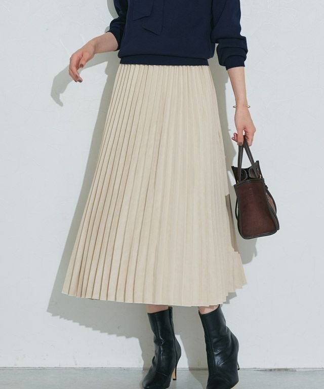 【ピエロ/Pierrot】のスエードタッチプリーツスカート インテリア・キッズ・メンズ・レディースファッション・服の通販 founy(ファニー) https://founy.com/ ファッション Fashion レディースファッション Fashion for Women スカート Skirts プリーツスカート / 上品フェミニンスタイル Pleated Skirts トレンド Trend, Trending Now プチプライス・低価格 Affordable / Budget Price プリーツ Pleats, Pleated エレガント 上品 Elegant |ID: prp329100004610065 ipo3291000000034475006