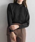 【ピエロ/Pierrot】の【会員優待】フリルネックピンタックブラウス 人気、トレンドファッション・服の通販 founy(ファニー) ファッション Fashion レディースファッション Fashion for Women トップス・カットソー Cut & Sew Tops シャツ・ブラウス・オフィスカジュアル Elegant Blouses & Button-Ups 送料無料 Free Shipping インナー Innerwear ドット Polka Dot, Dot Pattern フリル Frill, Ruffle プチプライス・低価格 Affordable / Budget Price ロング Long, Long-Length エレガント 上品 Elegant 無地 Plain, Solid Color thumbnail 165cm / ブラック / M|ID: prp329100004610851 ipo3291000000033772317