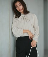 【ピエロ/Pierrot】のタイ付シャーリングパフブラウス 人気、トレンドファッション・服の通販 founy(ファニー) ファッション Fashion レディースファッション Fashion for Women トップス・カットソー Cut & Sew Tops シャツ・ブラウス・オフィスカジュアル Elegant Blouses & Button-Ups 2025年 2025 2025春夏・S/S Spring/Summer 2025 SS25 シャーリング Shirring, Ruched フェミニン Feminine, Girly プチプライス・低価格 Affordable / Budget Price エレガント 上品 Elegant |ID:prp329100004610853
