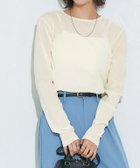 【ピエロ/Pierrot】のネックと柄が選べるロングスリーブシアーカットソー 167cm / ベロア / アイボリー / クルーネック / M|ID: prp329100004626684 ipo3291000000033248734