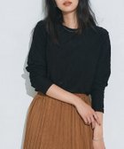 【ピエロ/Pierrot】のネックと柄が選べるロングスリーブシアーカットソー 162cm / レース / ブラック / クルーネック / M|ID: prp329100004626684 ipo3291000000033248737