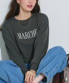 【ピエロ/Pierrot】のビジューロゴデザインスウェット 人気、トレンドファッション・服の通販 founy(ファニー) ファッション Fashion レディースファッション Fashion for Women トップス・カットソー Cut & Sew Tops レディースパーカー・カジュアルフーディー Casual Hoodies & Sweatshirts スウェット・クルーネックトップス Sweatshirts & Crewnecks / Relaxed Fit Sweat Tops スウェット / スエット Sweatshirt, Sweatwear プチプライス・低価格 Affordable / Budget Price リラックス Relax, Relaxed Fit エレガント 上品 Elegant thumbnail 167cm / チャコール×オフホワイト / M|ID: prp329100004630289 ipo3291000000033302562