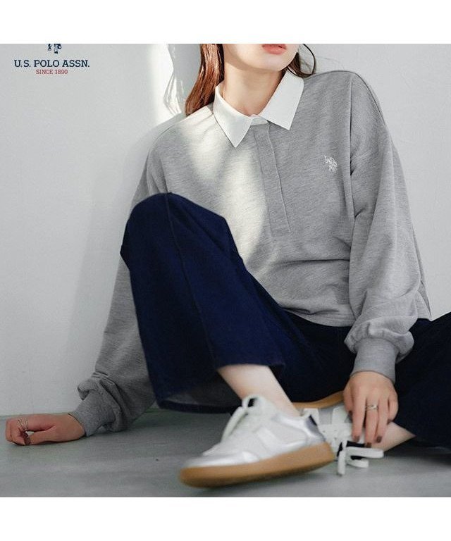 【ピエロ/Pierrot】の【U.S.POLO ASSN.】ライトスウェットポロカットソー インテリア・キッズ・メンズ・レディースファッション・服の通販 founy(ファニー) 　ファッション　Fashion　レディースファッション　Fashion for Women　トップス・カットソー　Cut & Sew Tops　レディースパーカー・カジュアルフーディー　Casual Hoodies & Sweatshirts　スウェット・クルーネックトップス　Sweatshirts & Crewnecks / Relaxed Fit Sweat Tops　カットソー・ベーシックTシャツ　Cut-and-Sewn Tops / Stretch Tees & Basics　スウェット / スエット　Sweatshirt, Sweatwear　トレンド　Trend, Trending Now　プチプライス・低価格　Affordable / Budget Price　リラックス　Relax, Relaxed Fit　【U.S.POLO ASSN.】ライトスウェットポロカットソー|ID: prp329100004630291 ipo3291000000033302579